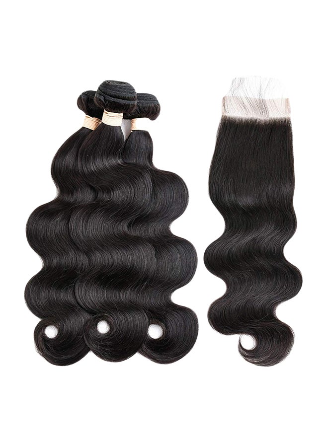 Beauhair 3-Piece Brazilian Virgin Wave Natural Hair Extension Black 10x26inch  - Image 1