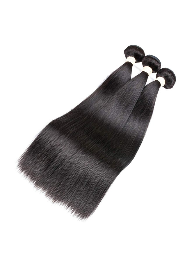 Beauhair 3-Piece Brazilian Virgin Straight Human Hair Extension Black  - Image 1