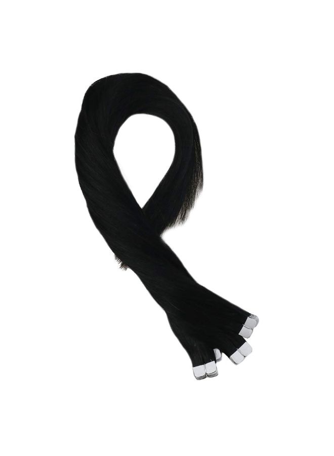 Moresoo 10-Piece Mini Tape Human Hair Extension 1 Jet Black 14inch - Image 3