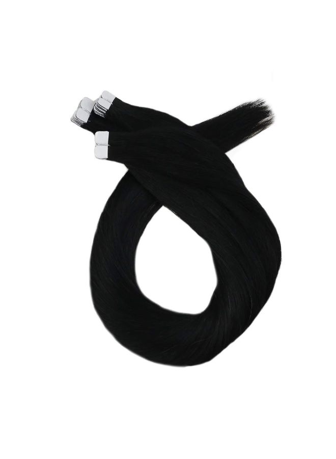 Moresoo Straight Mini Tape In Human Hair Extension Black 20inch - Image 3