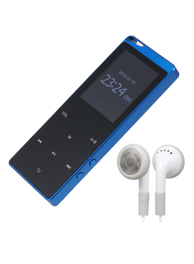 Portable Ultra-Thin Digital MP3 Player With 3.5mm Headphones V6603 Blue  - Image 1