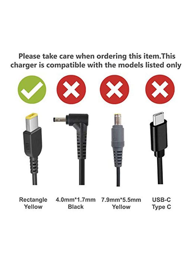 Lenovo AC Charging Adapter With Cable For Lenovo Flex 2/Flex 3/G50-80/G70 Black - Image 3