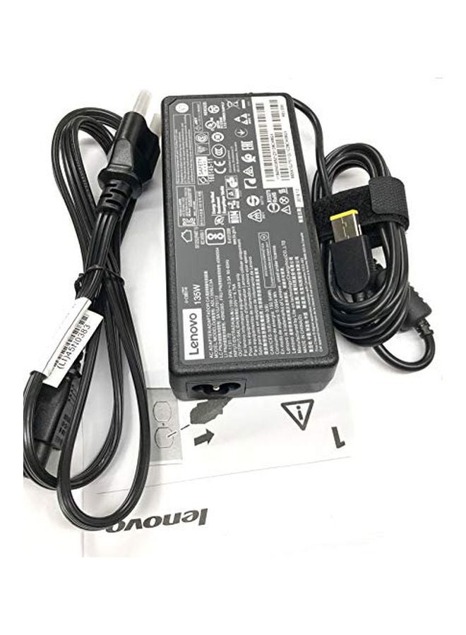 Lenovo - AC Charging Adapter With Cable For Lenovo ThinkPad T440p/T540p/W540/G500/G510 Black - Image 1