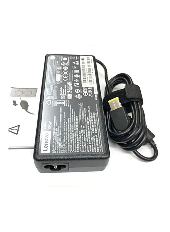 Lenovo - AC Charging Adapter With Cable For Lenovo ThinkPad T440p/T540p/W540/G500/G510 Black - Image 1