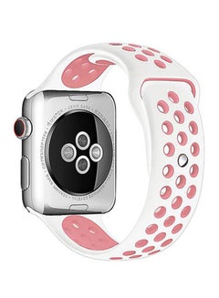 Pearl in Oyster Replacement Strap For Apple Watch Series 3//4/5- White/Pink 
