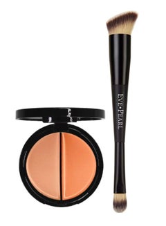 Dual Salmon Concealer And 202 Blender Brush Light Beige