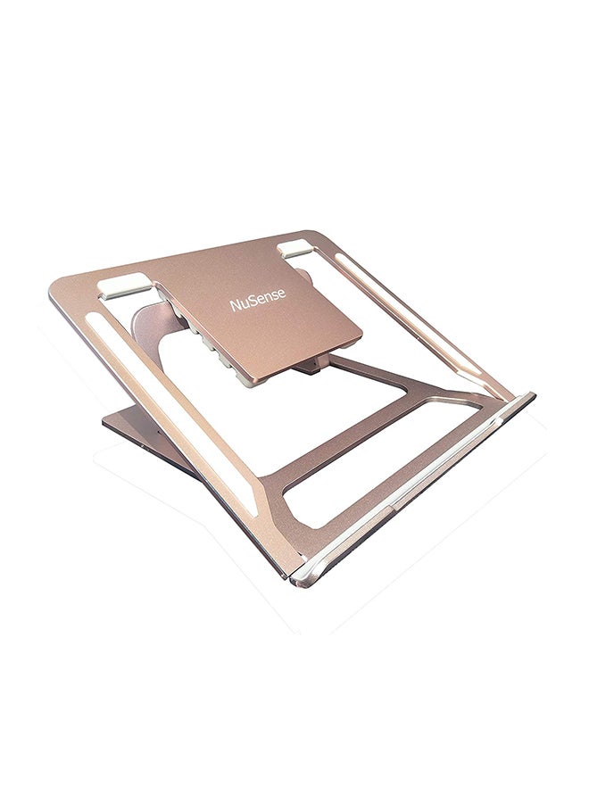 NuSense 6-Level Adjustable Laptop Stand 20inch Rose Gold - Image 1