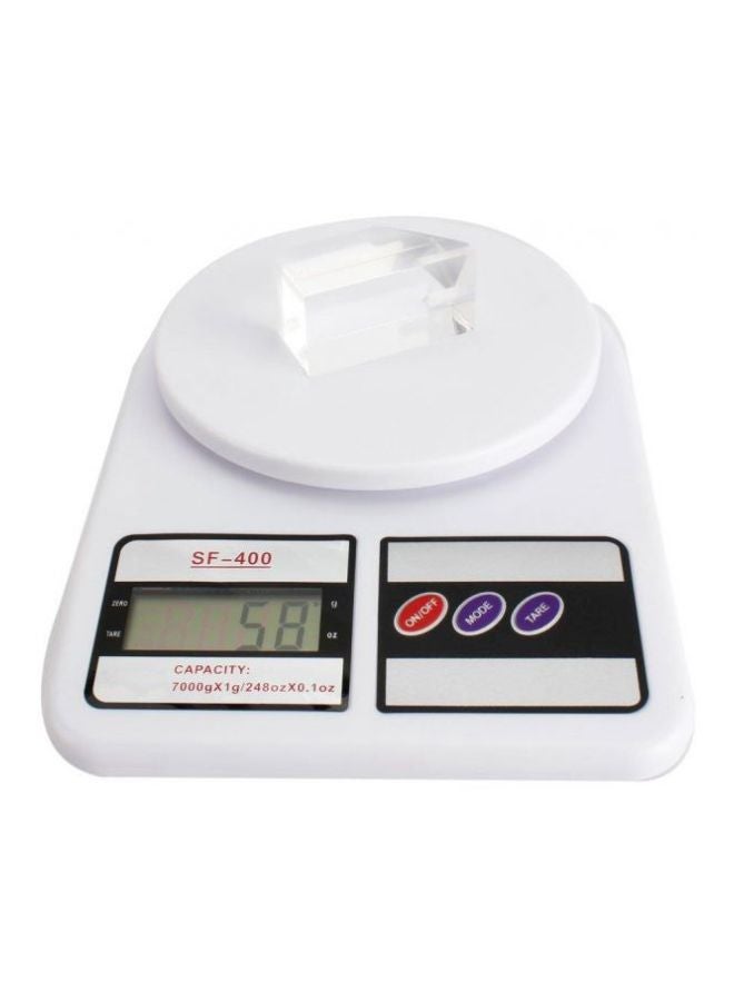 Wilkwish Battery Operated Digital Kitchen Scales White/Black 14.6centimeter - Image 1