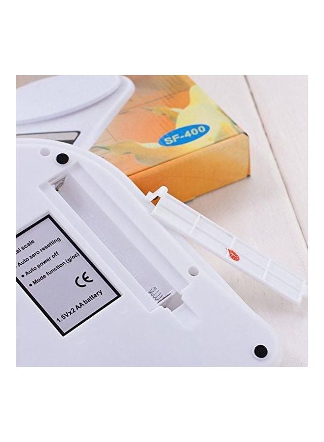 Wilkwish Battery Operated Digital Kitchen Scales White/Black 14.6centimeter - Image 4