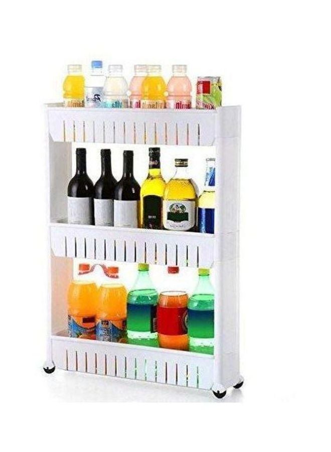 3-Shelves Storage Rack White 72x13x55cm  - Image 4