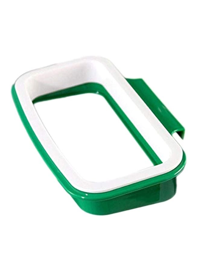 Hanging Trash Bag Holder Green/White - Image 1