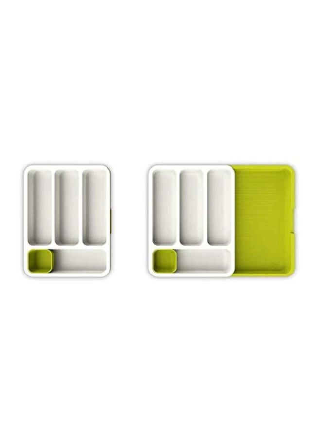 Drawer Store With Cutlery Tray White/Green 29.2x6.2x38.3cm  - Image 2