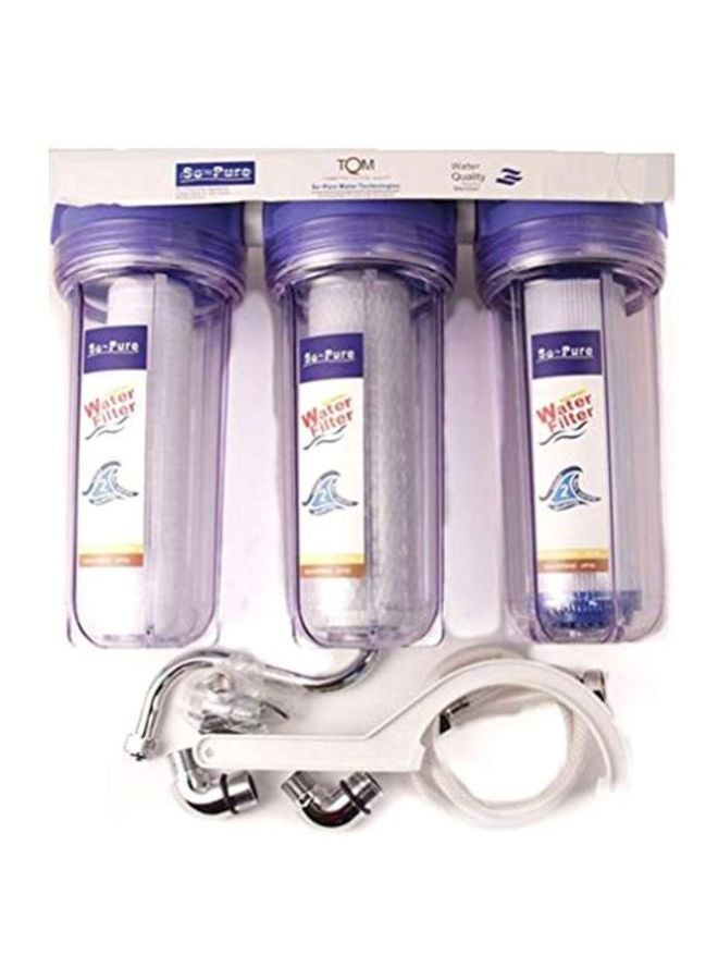 So-Pure 3-Piece Wall Mounted Water Purification Filter Clear  - Image 2