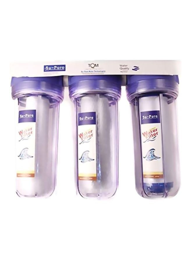 So-Pure 3-Piece Wall Mounted Water Purification Filter Clear  - Image 1
