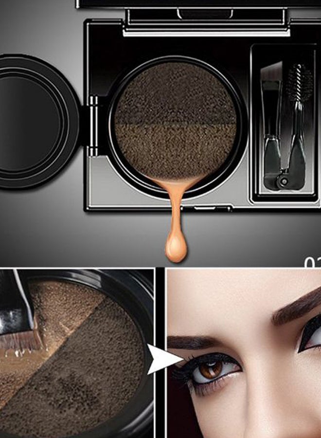 Inspired Capital L 2 Colour Waterproof Eyebrow Cream Powder With 2 Eyebrow Brush Brown/Dark Brawn  - Image 2