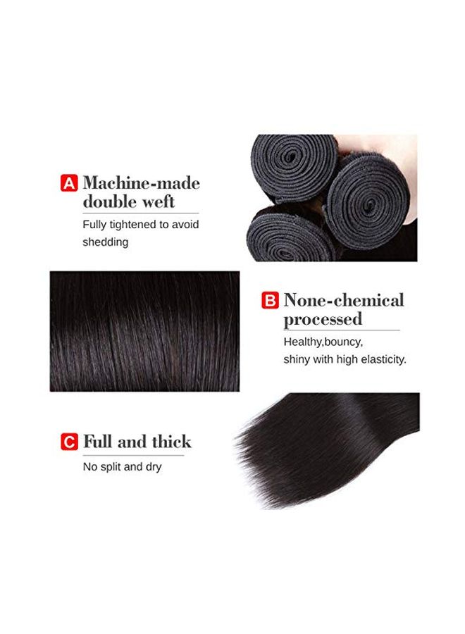 Beauhair 3-Piece Long Straight Hair Extension Black  - Image 2