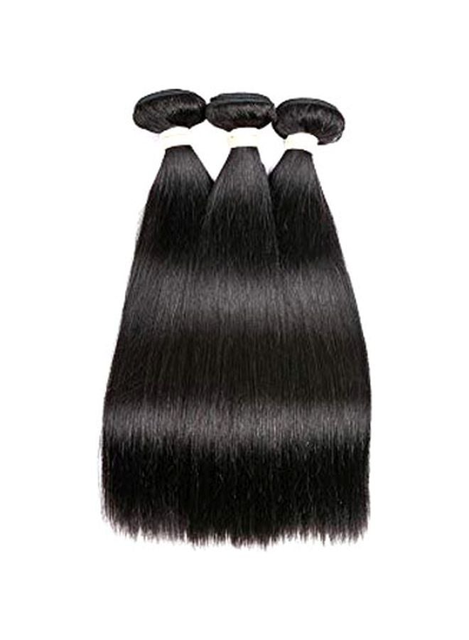 بو هير مجموعة وصلات شعر طويل وأملس مكونة من 3 قطع أسود - Image 1