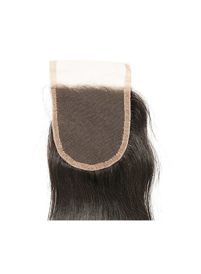 Aosome Brazilian Straight Human Hair Lace Closure Natural Black 12inch - Image 3