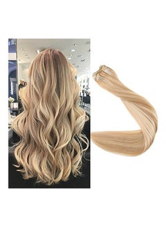 Full Shine Straight Hair Extension 27 Honey Blonde/613 Yellow Blonde 16inch  - Image 2