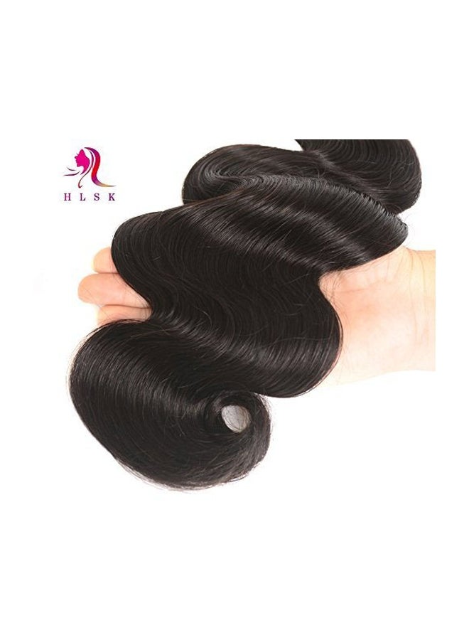 HLSK 2 Bundles Brazilian Virgin Human Hair Extensions Black - Image 3