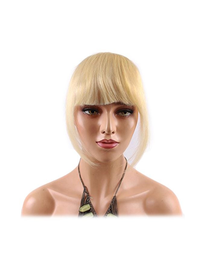 Rossy&Nancy Short Straight Bangs Hair Wig Gold