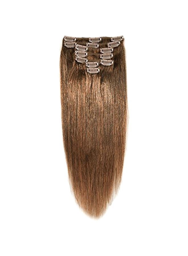 7-Piece Straight Human Hair Extension 8 Light Chestnut Brown - v1570886776/N30611444A_1