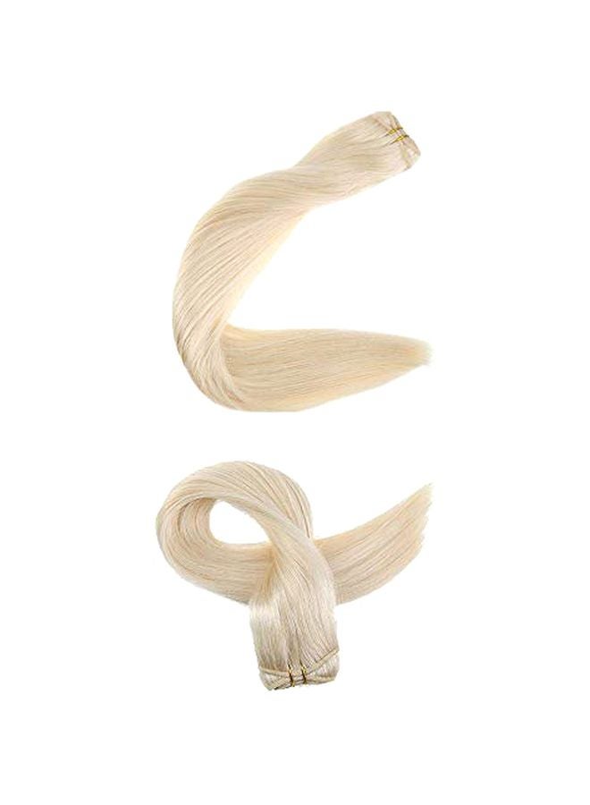 Easyouth - Remy Straight Hair Extensions 60 Light Blond 20inch - Image 1