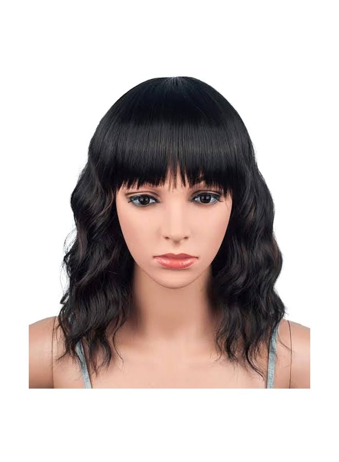 SYMEIW Straight Wig Black Mix Brown-02 14inch - Image 1