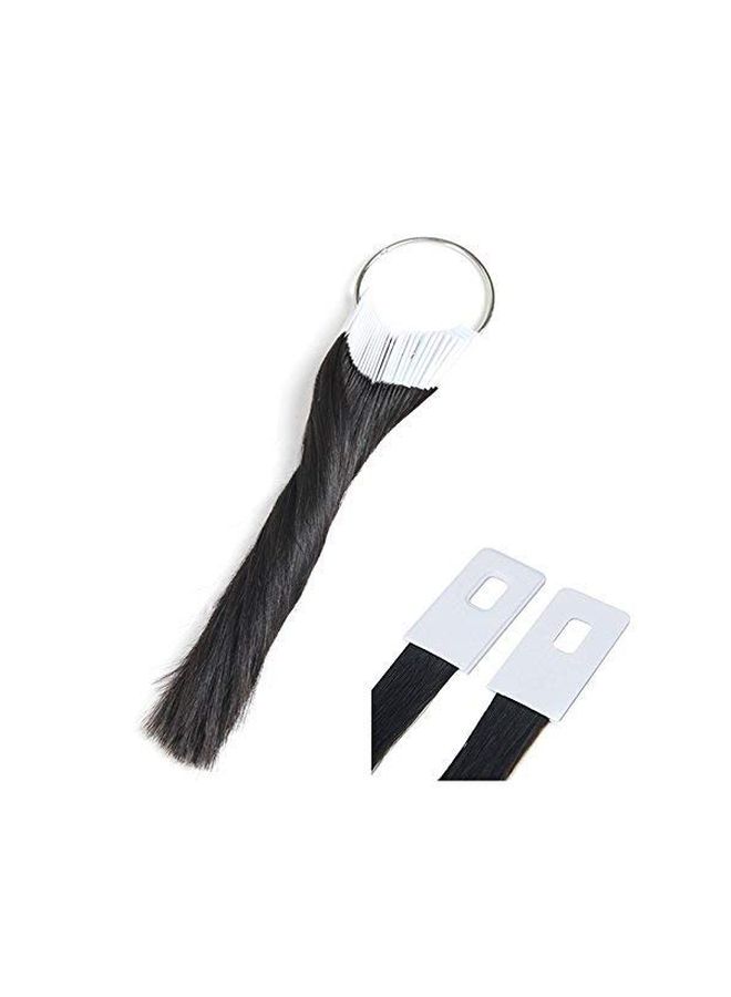 رينبوول مجموعة شعر مستعار مفرود مكونة من 30 قطعة أسود طبيعي 8بوصة - Image 3