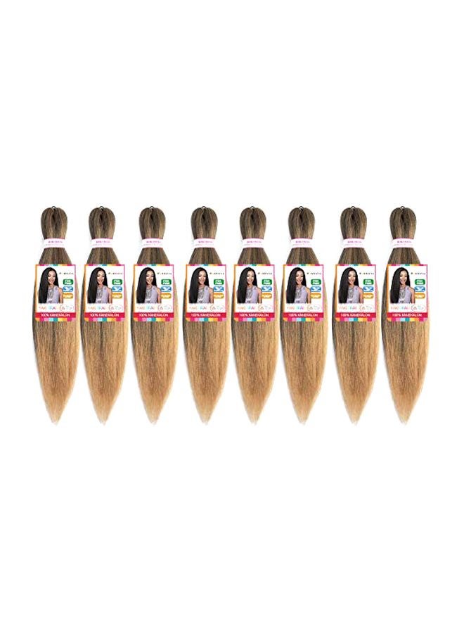Roktress hair - 8-Piece Pre-Stretched Braided Hair Extensions Brown 16inch - Image 1
