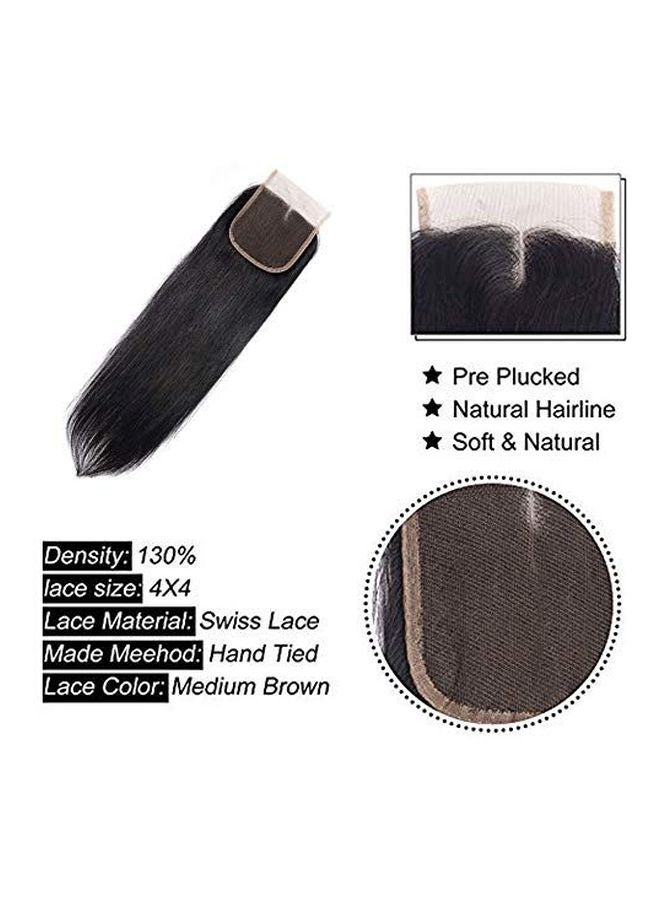 datanala - Brazilian Virgin Human Hair Extension Black 10inch - Image 1