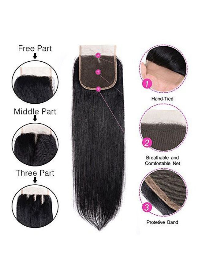 datanala - Brazilian Virgin Human Hair Extension Black 18inch - Image 1