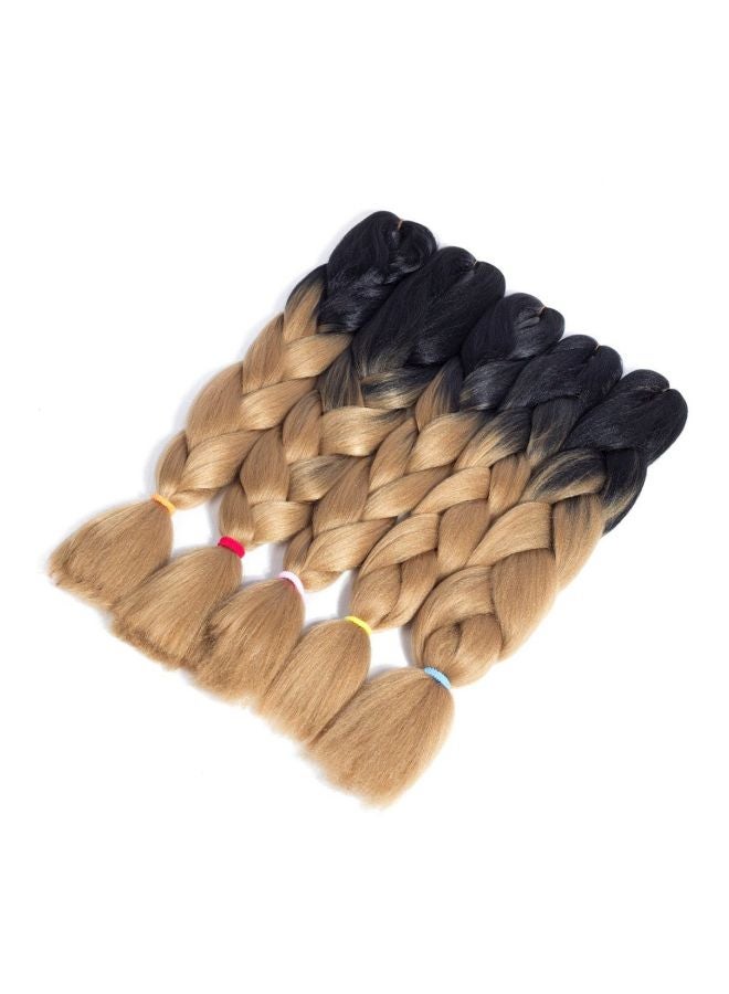 Liyate 5-Piece Hair Extension Wig Black/Light Brown 24inch - Image 2