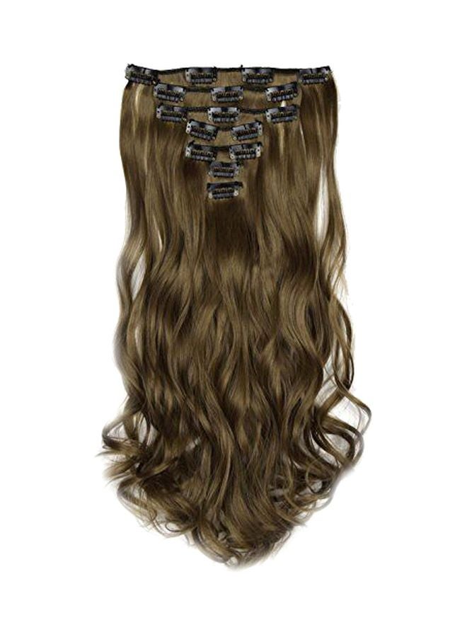 TOPREETY 7-Piece Wavy Hair Extension 68 Straw Ash 20inch