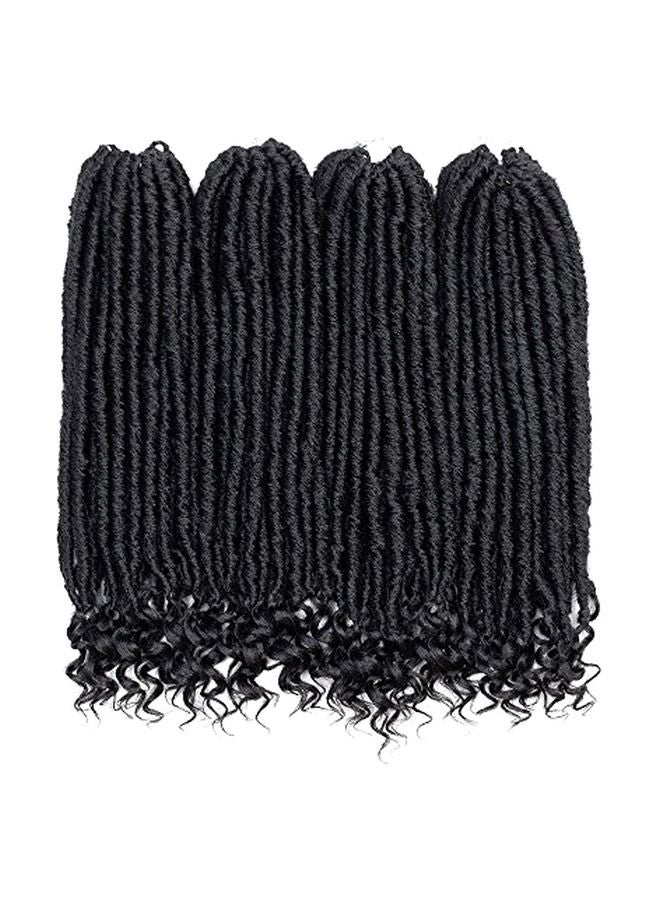 VRHOT 6-Piece Crochet Braid Hair Extensions Set Black 18inch - Image 1