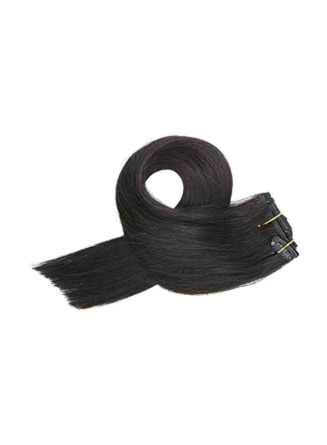 هواي 7-Piece Human Hair Extension أسود 20بوصة  - Image 1
