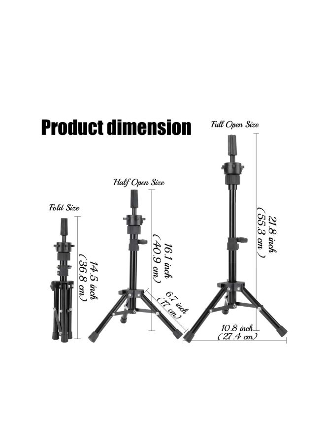Dansee Adjustable Mannequin Head Stand Black 55cm - Image 3