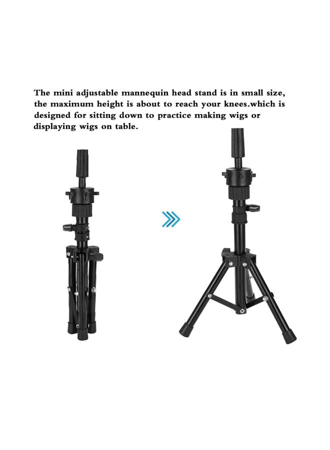 Dansee Adjustable Mannequin Head Stand Black 55cm - Image 2