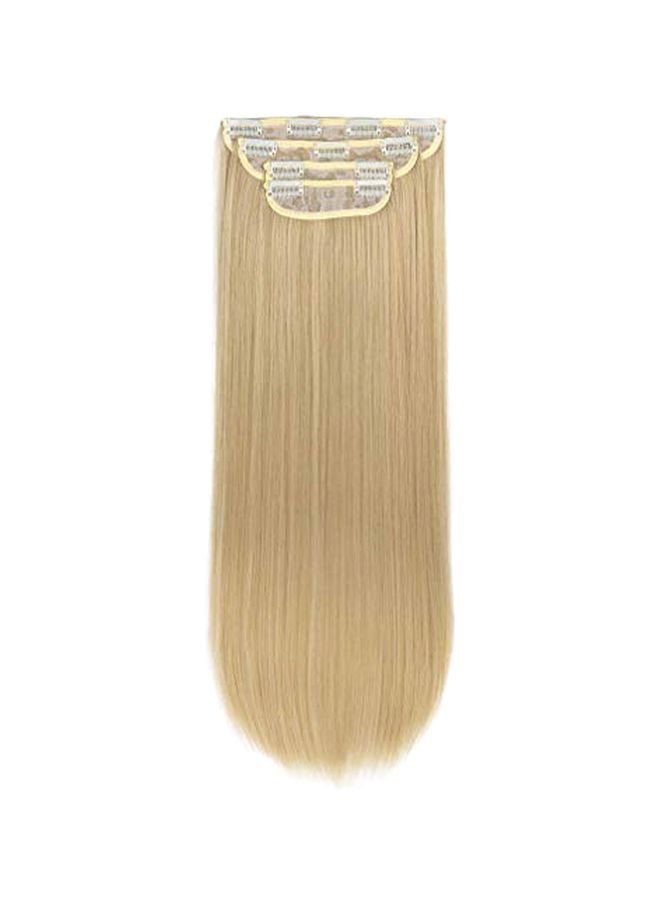 4-Piece Straight Hair Extension Set Blonde 24inch - v1570888575/N30612085A_1