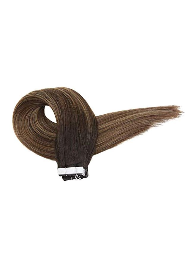 Full Shine 20-Piece Straight Hair Extension Set Brown 18inch  - Image 1