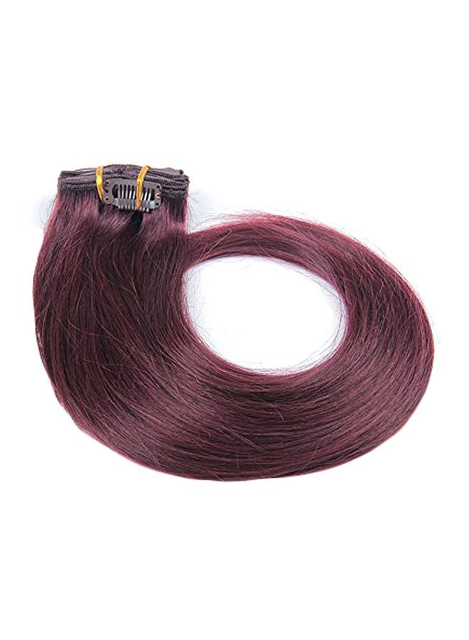 Fabwigs 7-Piece Straight Hair Extension Set Brown 15inch 
