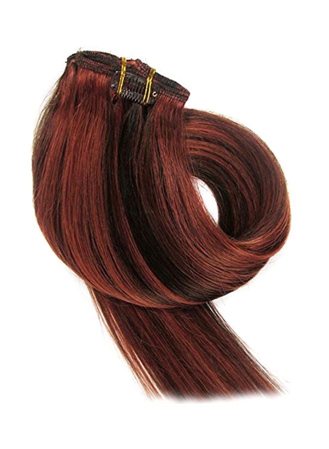 Fabwigs 7-Piece Straight Hair Extension Set 4/30 Brown 18inch 