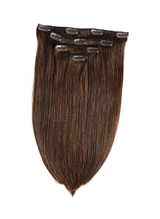 Pack Of 4 Clip-In 7A Remy Hair Extensions Darkest Brown 20inch - v1570888725/N30612450A_1