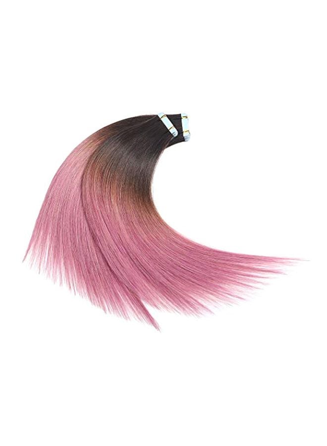 رينبوول مجموعة وصلة شعر ريمي مستقيمة من 20 قطعة بني/وردي 14بوصة - Image 1