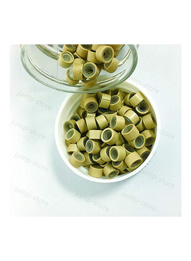 Jump 1000-Piece Silicone Micro Link Rings Lined Beads For Hair Extensions Tool 6 Gray Blonde - Image 2