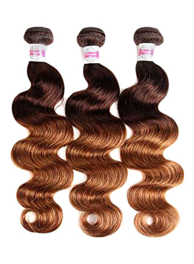 FASHION VILA 3-Piece Wavy Hair Extension T4/30 Medium Brown - Image 1