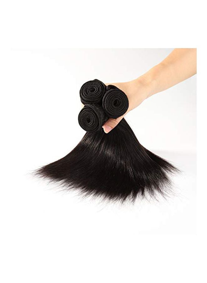 SingleBest 3-Piece Brazilian Straight Hair Extension Black - Image 2