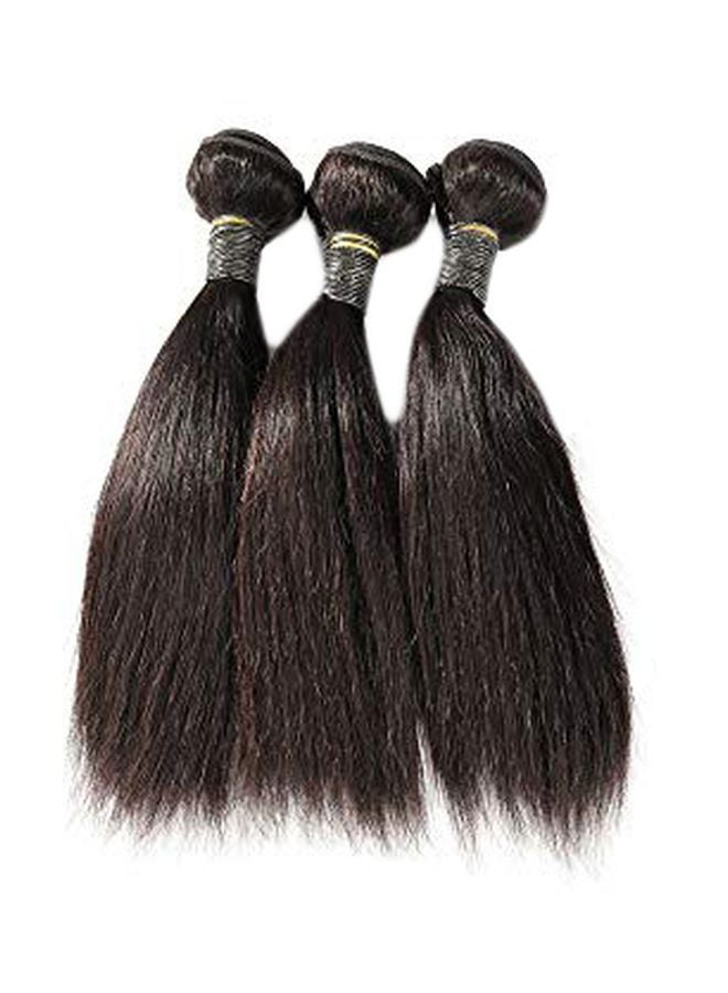 SingleBest 3-Piece Brazilian Straight Hair Extension Black - Image 1