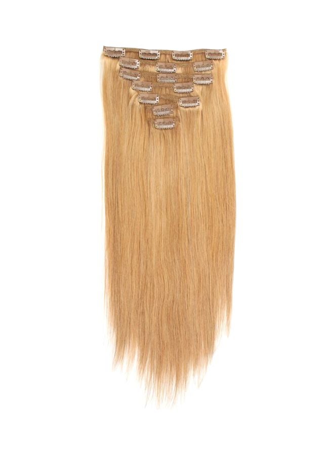 7-Piece Unprocessed 7A Straight Clip-In Human Hair Extension Beige 18inch - v1570889058/N30613748A_1