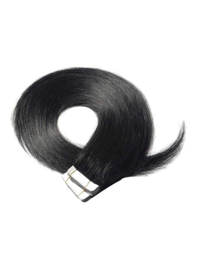 Fashion-Station 20-Piece Tape In Virgin Human Hair Extensions Jet Black 18inch - Image 1